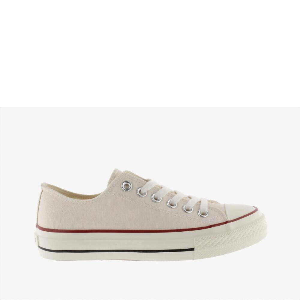 NEW VICTORIA women's tribu brillo canvas sneakers in crudo